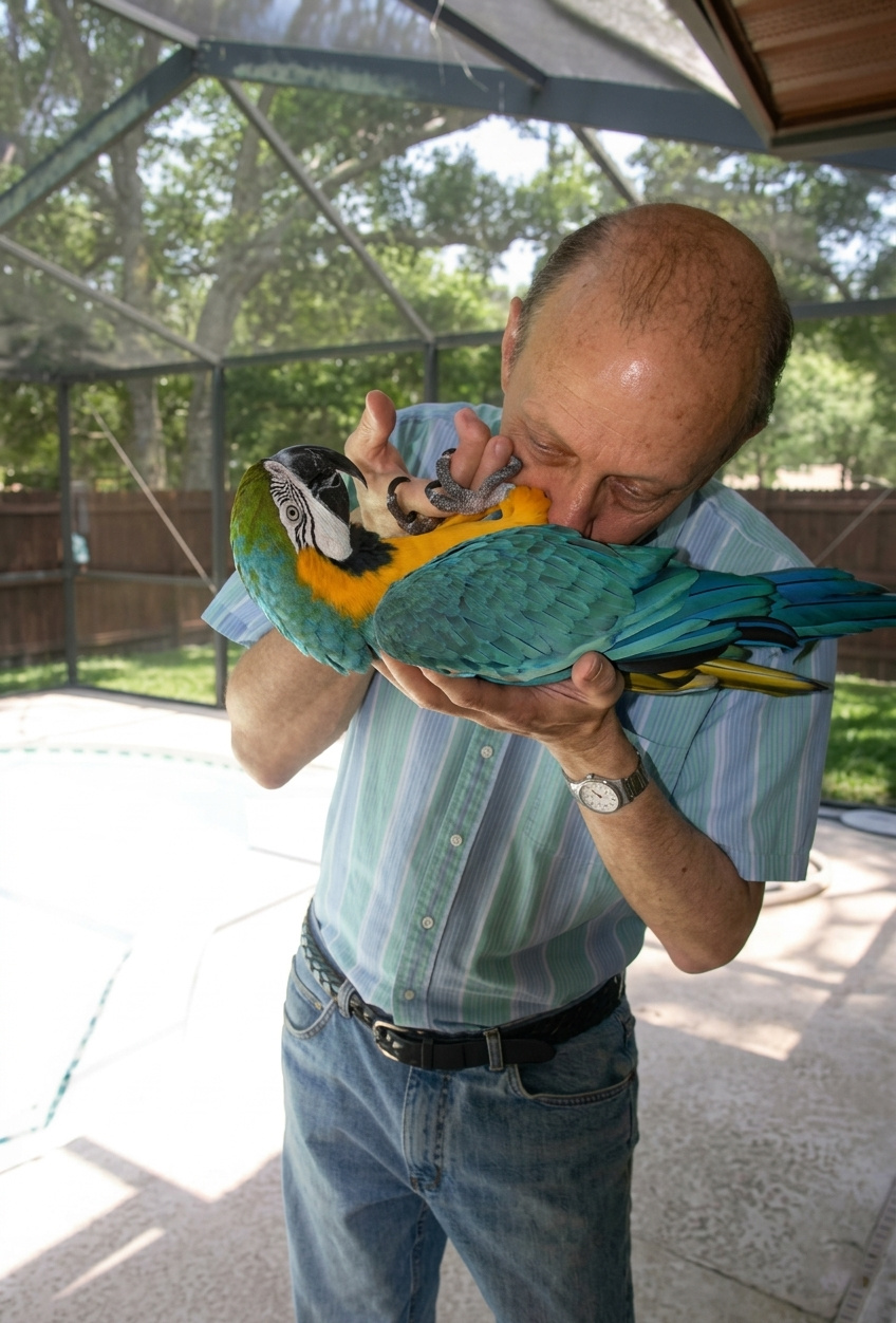 Abba Kissing Arielle's tummy